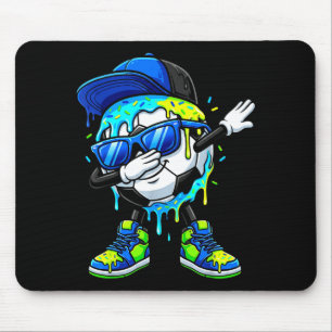 Soccer Ice Cream Drip Dabbing Sprinkles Sports Boy Mouse Pad