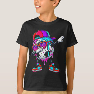 Soccer Ice Cream Drip Dabbing Sprinkles Sports Boy T-Shirt