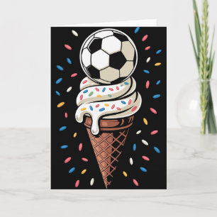 Soccer Ice Cream Drip Men Women Game Soccer Drip  Card