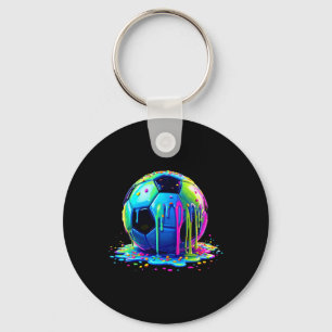 Soccer Ice Cream Dripping For Boys Girls Kids Key Ring