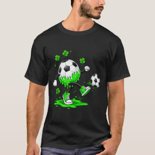 Soccer Ice Cream Patricks Day Dripping Boys Youth T-Shirt