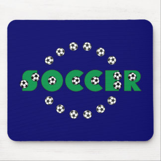 Soccer in Green Mouse Pad
