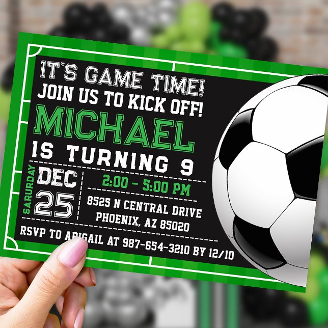 Soccer invitation, Soccer Birthday Invitation (Creator Uploaded)