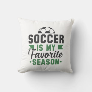 Soccer Is My Favourite Season Cushion