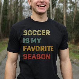 Soccer Is My Favourite Season Retro T-Shirt