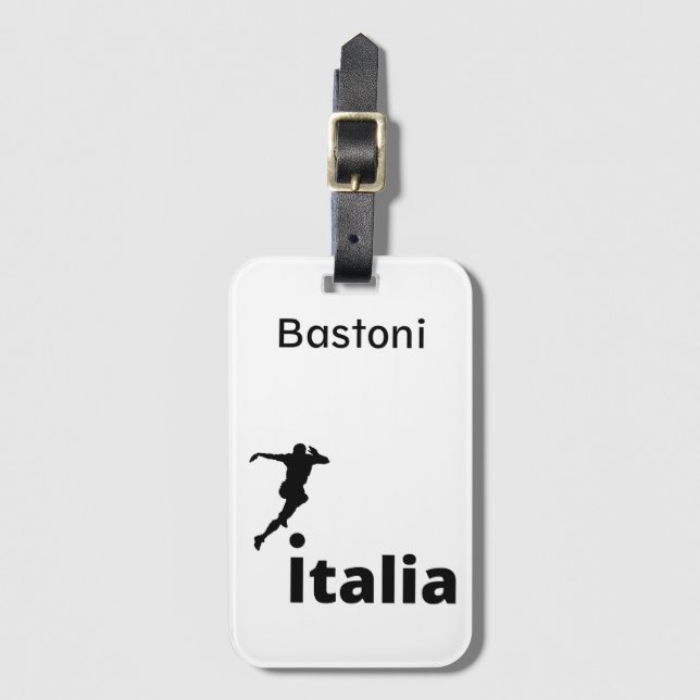 Soccer Italy, customisable  Luggage Tag (Front Vertical)