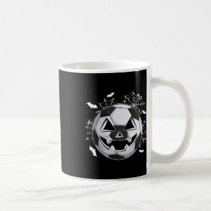 Soccer Jack O Lantern Pumpkin Face Halloween Costu Coffee Mug