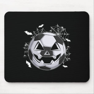 Soccer Jack O Lantern Pumpkin Face Halloween Costu Mouse Pad