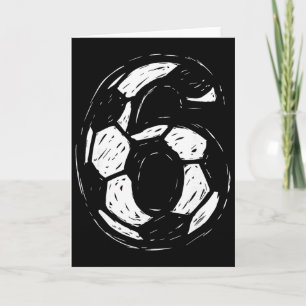Soccer Jersey Number 6 Sketched Soccer Byll Style Card