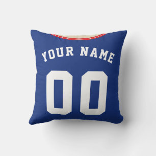 Soccer Jersey Template Blue Side Stripes   Cushion