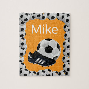 Soccer Jigsaw Puzzle Orange