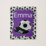 Soccer Jigsaw Puzzle Purple<br><div class="desc">Decorative Jigsaw PuzzlePuzzlesSomething for everyone offers customised personalised tapestries especially for you. While you are here already you may want to view other related bathroom items such as, t-shirts, shower curtain liners, soap dispensers, bath mats, bath sets, colourful children’s shower curtains, bath scales, man cave shower curtains, bathroom accessories, soap...</div>