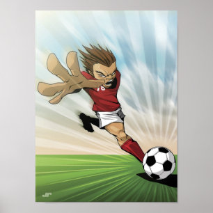 Soccer kick poster