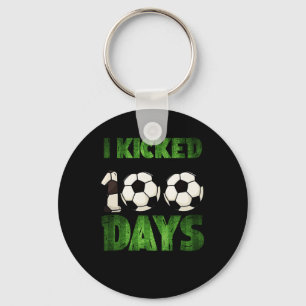 Soccer Kids I Kicked My Way Through 100 Days Of Sc Key Ring