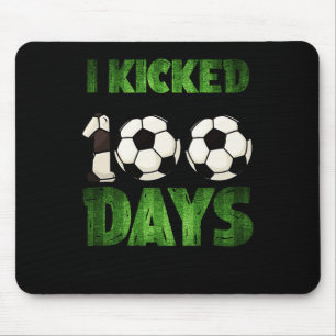 Soccer Kids I Kicked My Way Through 100 Days Of Sc Mouse Pad
