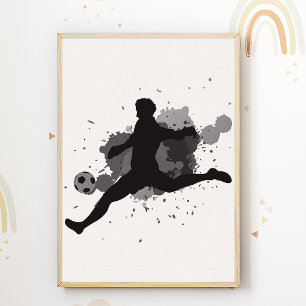 Soccer Kids Room Poster Sports Nursery Print