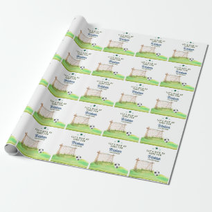 Soccer “Let’s Kick Up Some Fun” Any Age Birthday Wrapping Paper