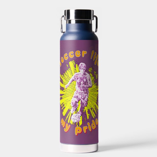 Soccer Life My Pride Water Bottle (Front)