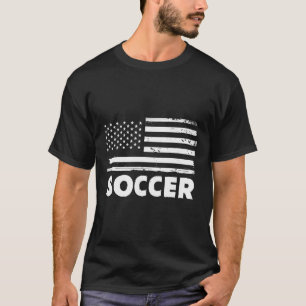 Soccer Life Usa Flag Patriotic Sports Design  T-Shirt
