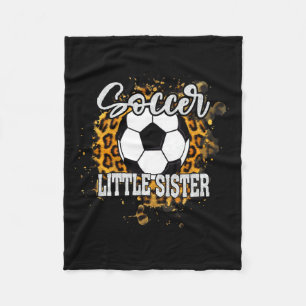 Soccer Little Sister Vintage Soccer Family Matchin Fleece Blanket