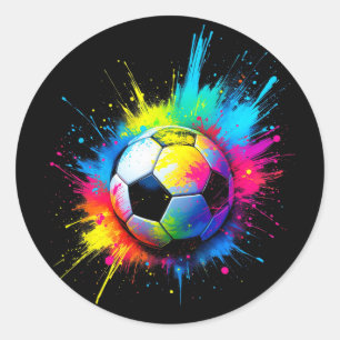 Soccer Ll _5  Classic Round Sticker