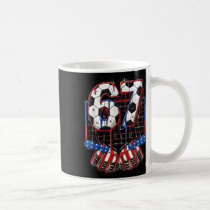 Soccer Ll 67 Drip Six Seven Gen Alpha Meme Usa Fla Coffee Mug