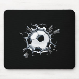 Soccer Ll Breaking Wall Explosion Sports Graphic A Mouse Pad