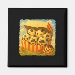Soccer Ll Chicken Nuggets Cute Kawaii Funny Fast F Magnet