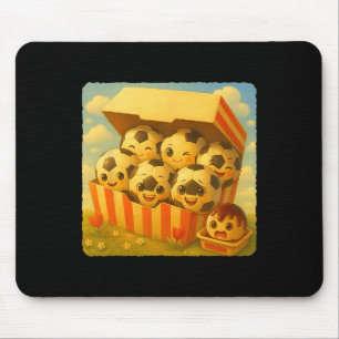 Soccer Ll Chicken Nuggets Cute Kawaii Funny Fast F Mouse Pad