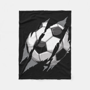 Soccer Ll Claw Mark Rip Scratches Cool Gameday Fleece Blanket