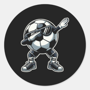 Soccer Ll Dabbing Funny Player Soccer _1  Classic Round Sticker