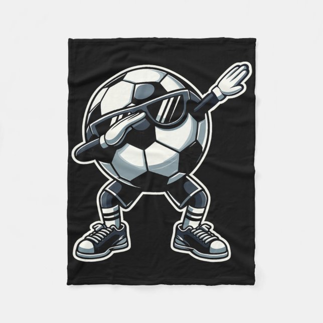 Soccer Ll Dabbing Funny Player Soccer _1  Fleece Blanket (Front)