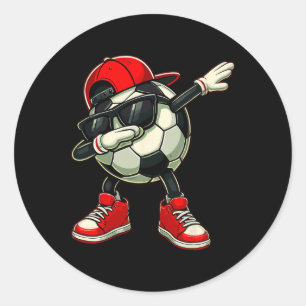 Soccer Ll Dabbing Funny Player Soccer Classic Round Sticker