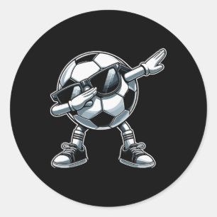 Soccer Ll Dabbing Funny Sports Player Soccer  Classic Round Sticker