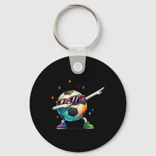 Soccer Ll Dabbing Sungles Soccer Player Kids Boys Key Ring