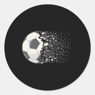 Soccer Ll Graphic Women Girls Soccer Heart Soccer  Classic Round Sticker
