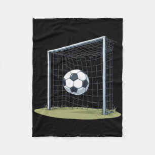 Soccer Ll In Goal Net Footll Illustration Fleece Blanket