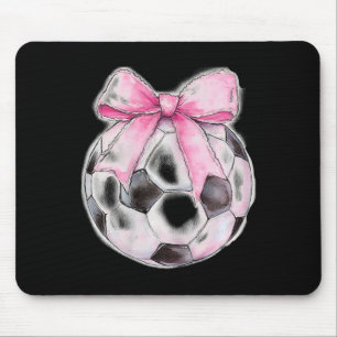 Soccer Ll Pink Coquette Bow Dainty Ribbon Girls So Mouse Pad