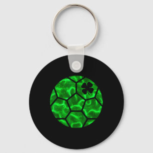 Soccer Ll Shamrock Lucky Clover Irish St Patricks Key Ring