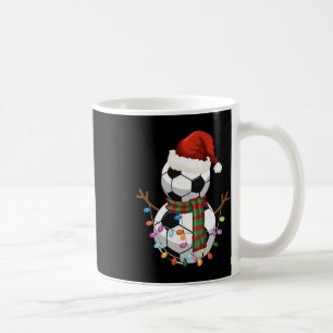 Soccer Ll Snowman Santa Hat Christmas Holiday  Coffee Mug