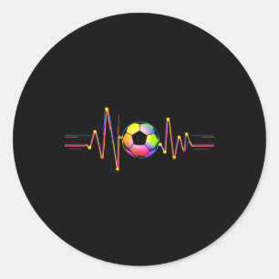Soccer Ll Waveform  Classic Round Sticker