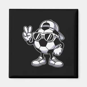 Soccer Ll With Sungles Funny Boys Men Soccer Lover Magnet