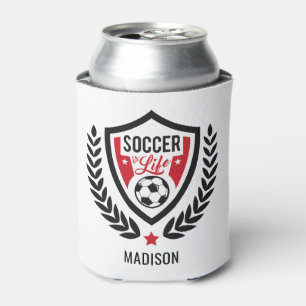 Soccer Logo custom name Can Cooler