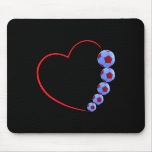 Soccer Love Design - Heart And Footll Fusion  Mouse Pad
