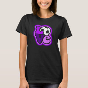 Soccer Love for Teen Girls & Women Shades of Purpl T-Shirt