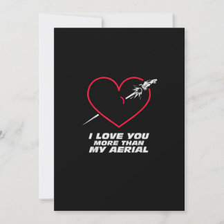Soccer Love You More Than My Aerial Playful Valent Holiday Card