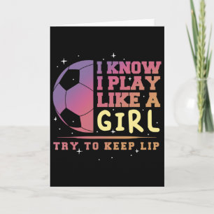 Soccer Lover Player Girl Funny Ll Vintage Coach Fo Card
