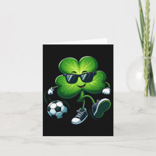 Soccer Lovers Players St Patricks Day Shamrock Men Card