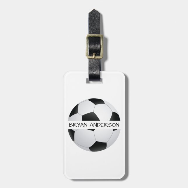 Soccer Luggage Tag (Front Vertical)