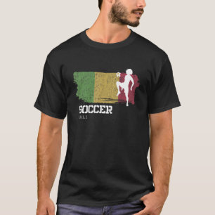 Soccer Mali Flag Football Womens Soccer Girls T-Shirt